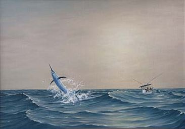 Last Fish of the Day - Marlin fishing by Setsuo Hamanaka