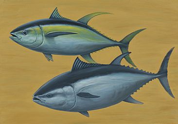 Yellow and Blue - Yellowfin Tuna, Bluefin Tuna by Setsuo Hamanaka
