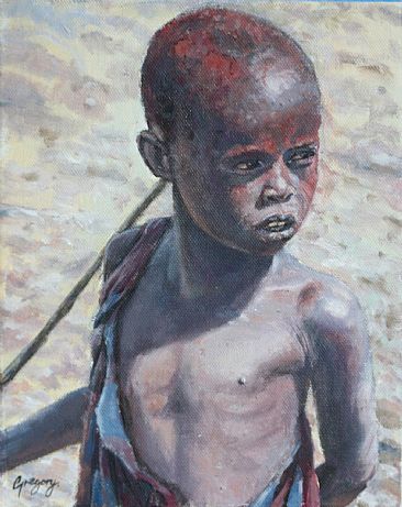 Boy - Maasai boy by Gregory Wellman