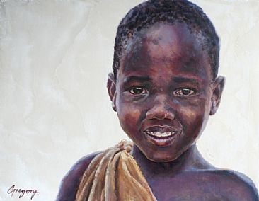 Maasai Boy - A Maasai child with one of those smiles by Gregory Wellman