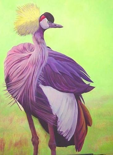  - african crown crane by Thomas Hardcastle