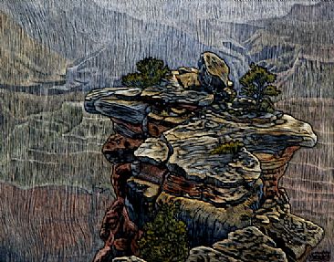 September Rain - Grand Canyon National Park rainstorm by Rick Wheeler