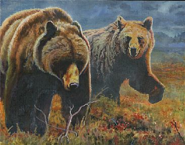 Close Encounter - Grizzly bears by Craig Magill