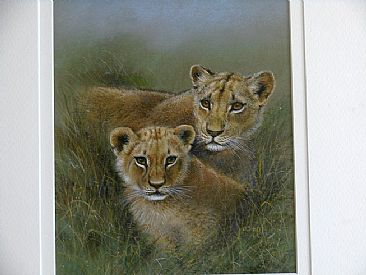 lioness and cub - big cats by Josephine Smith