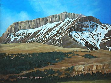 Ear Mountain - Ear Mountain/ Rocky Mountain Front  by Robert Schlenker