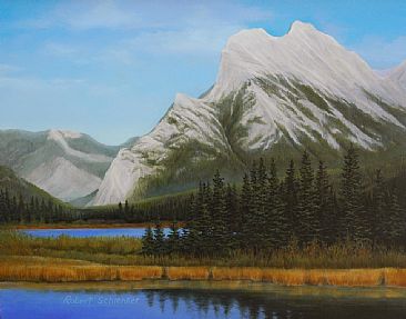 Mount Rundle - Banff National Park - Mount Rundle by Robert Schlenker
