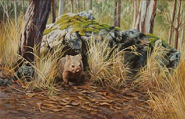 A Wombat's Place - Australian Wombat by Lyn Ellison