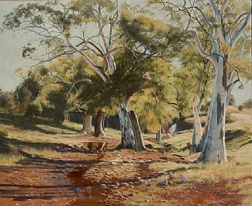 Golden Days - Australian Outback and Galahs by Lyn Ellison