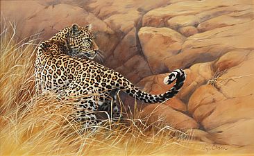On Silent Paws - African Leopard by Lyn Ellison