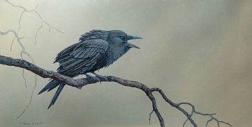 Sullen Skies - Crow by Raymond Easton