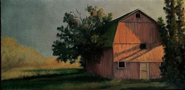 Morning Light - Barn by Raymond Easton