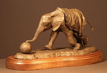 Playtime - African Elephant Calf by Douglas Aja