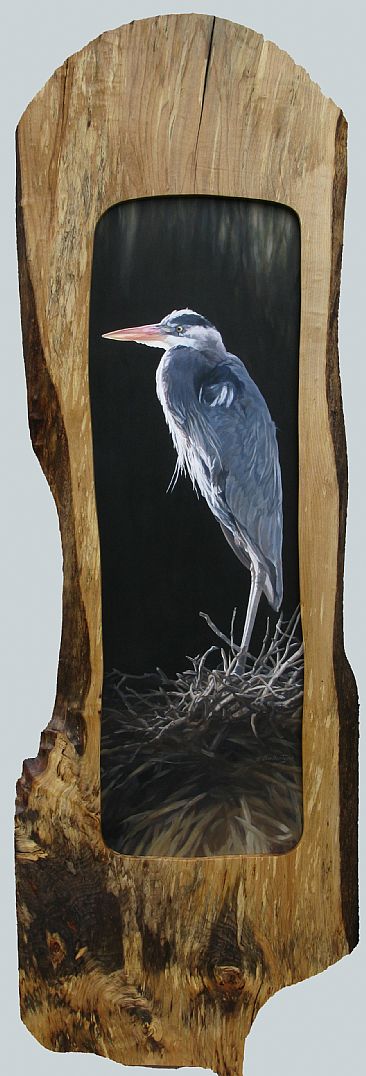 Daybreak - Great Blue Heron by Sheila Ballantyne