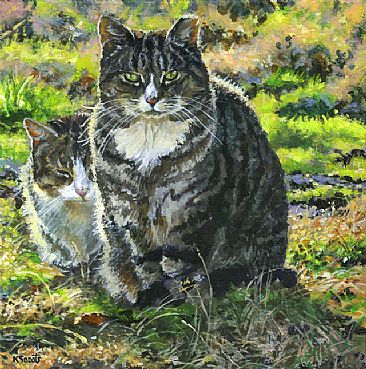 Amigos - Two Feral Kittens by Karin Snoots