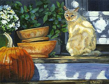 Home Coming - Siamese Cat by Karin Snoots