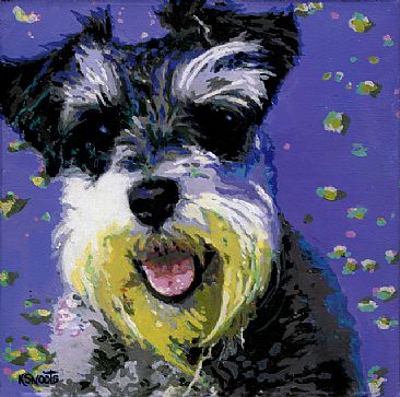 Play Time - Schnauzer by Karin Snoots