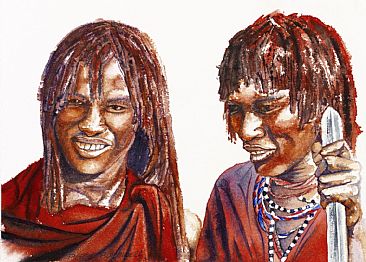 Maasai Warriors - Cultural by Peter Blackwell