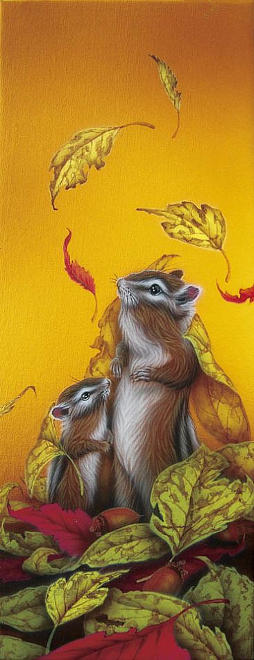 Fallen Leaves - Squirrel by Kentaro Nishino