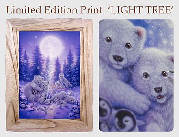 Light Tree - Polar Bears, Earless Seals, Penguins, Rabbits, Foxes by Kentaro Nishino