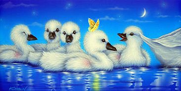 White Angels 3 - baby swans by Kentaro Nishino