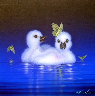 White angels 2 - Baby swans by Kentaro Nishino