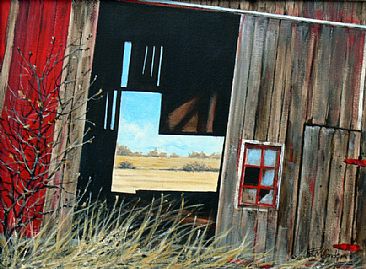 Through Another Door - abandoned barn by RoseMarie Condon