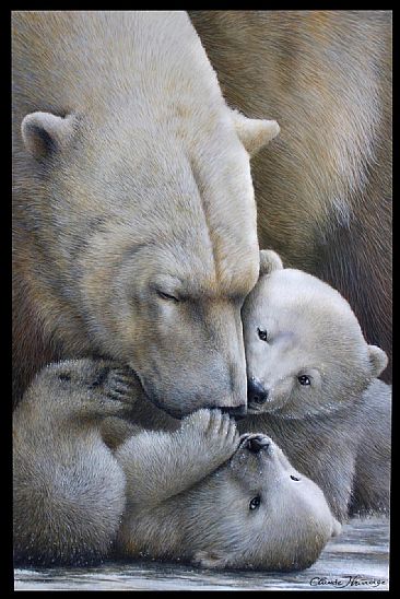 Nanuk familly - Polar bear by Claude Thivierge