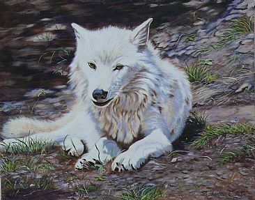 Mona Leloo - white wolf by Theresa Eichler