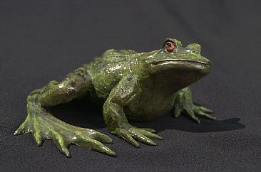 Ribbett - bullfrog by Christine Knapp