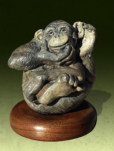 Chump Chimp - chimpanzee by Christine Knapp