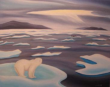 Dinner in the Distance - Arctic by Linda Dawn Lang