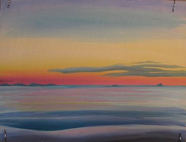 Arctic Sunset from Ship - Arctic by Linda Dawn Lang