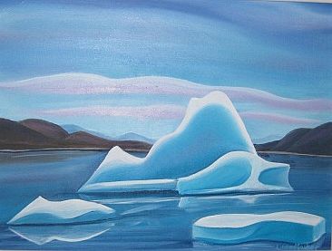 View of Iceberg - Arctic Iceberg by Linda Dawn Lang