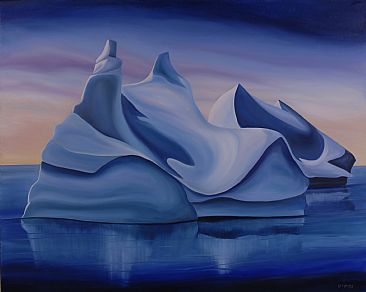 Polar Pyramids - Arctic Iceberg by Linda Dawn Lang