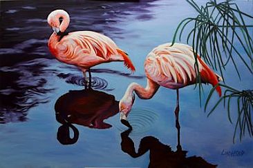 Flamingo Flamboyance - Pink Flamingo by Patsy Lindamood