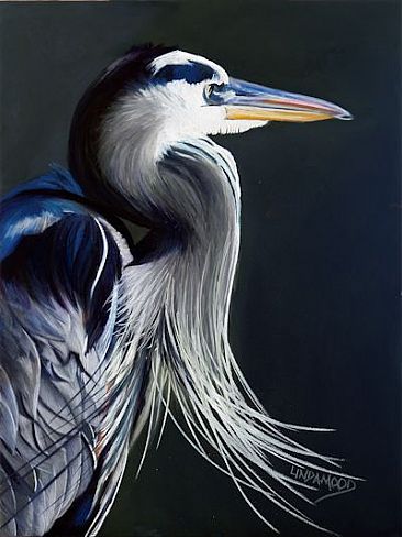 Wistful Great Blue - Great Blue Heron by Patsy Lindamood