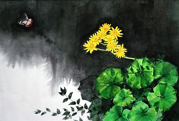 Fly Away - Fartugium japonicum, parantica sita by Eriko Kobayashi