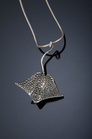 Spotted Eagle Ray pendant (silver shown) - marine life by Rick Geib