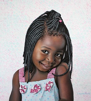 Dianna - Little girl from Victoria Falls, Zambia by Judy Scotchford
