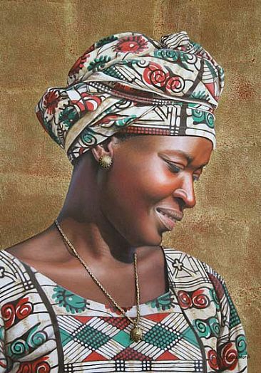 African Icon - Woman at Okhandja by Judy Scotchford