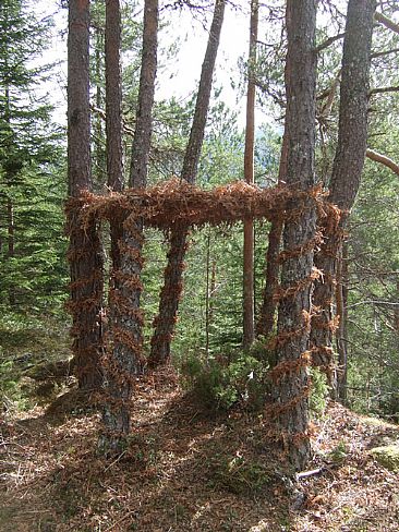 huldras nest - land art installation, on the nest of a mythological nature creature by Hilde_Aga Brun