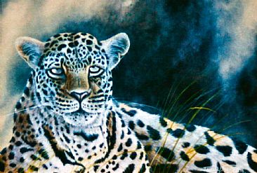 Stormy Day Leopard.    ( Sold ) - Leopard. by David Prescott