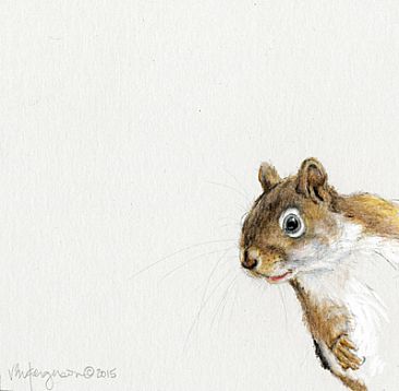 Just looking - Red squirrel by Vicki Ferguson