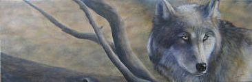 The Trusting Watch - Grey Wolf - Wolf by Wendy Palmer