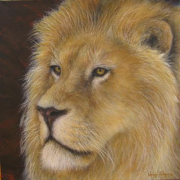 Okonko II - African lion by Wendy Palmer