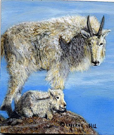 Mountain Goats (sold) -  by LaVerne Hill