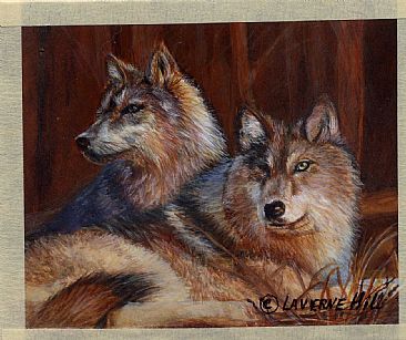 Repose (sold) - Wolves by LaVerne Hill