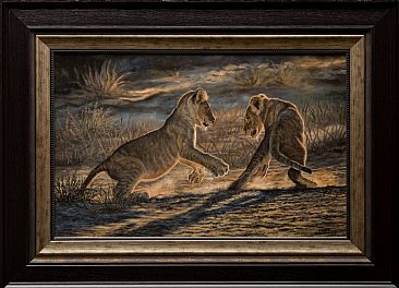 The smooth side-step - Lion cubs by Ilse de Villiers