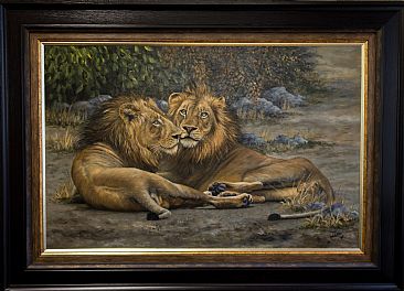 Two brothers - Male lion by Ilse de Villiers