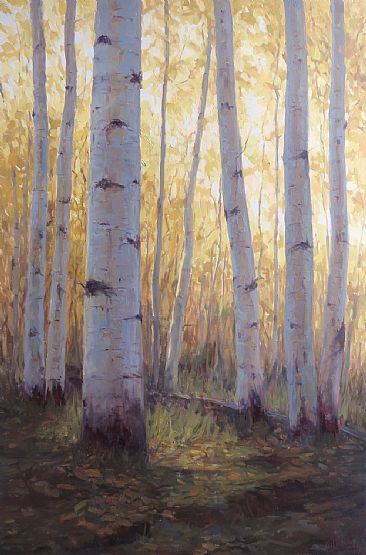 Autumn Amber - aspens in Northern California by Kathleen Dunphy